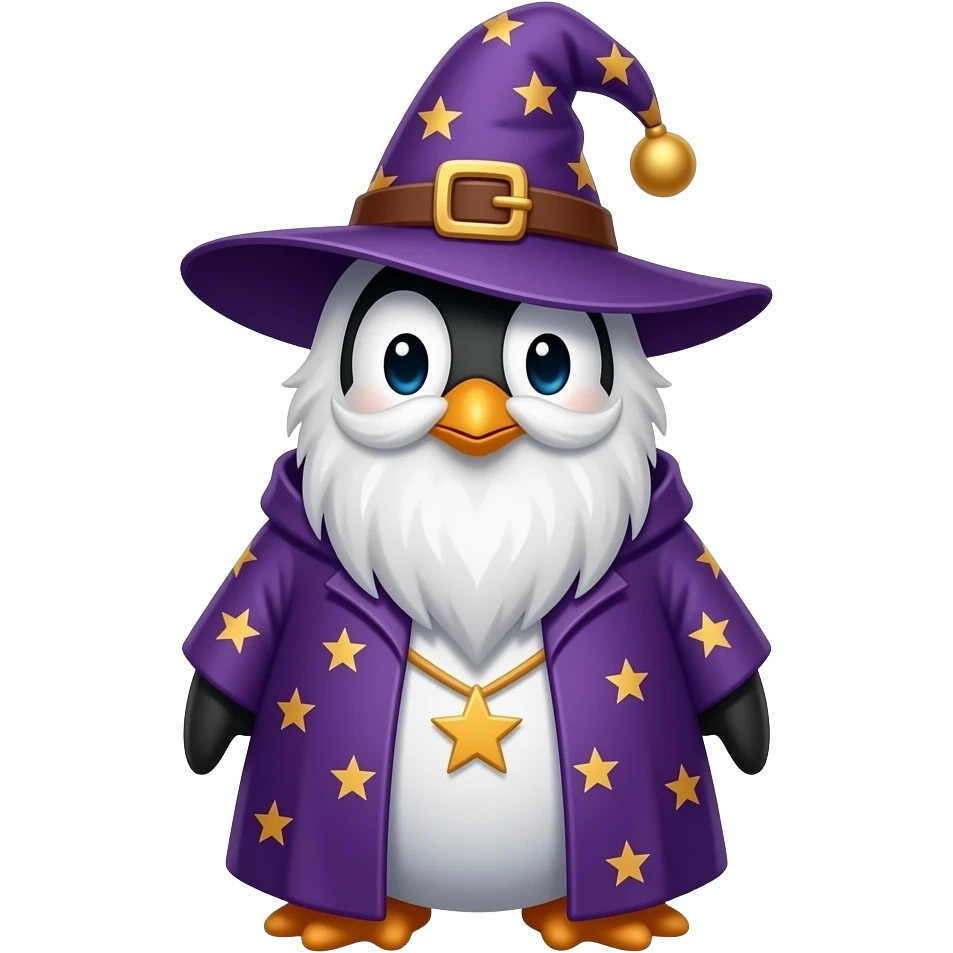Penguin Wizard emoji