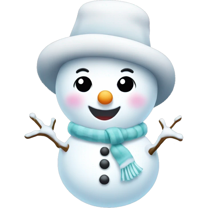 A cute girlie snowman emoji