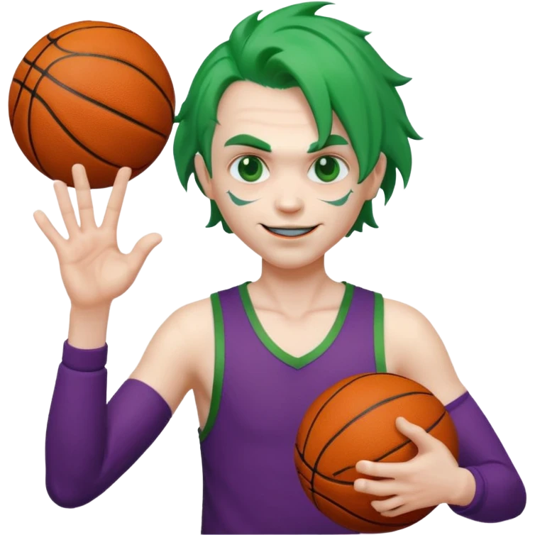 joker spinning ball on finger emoji