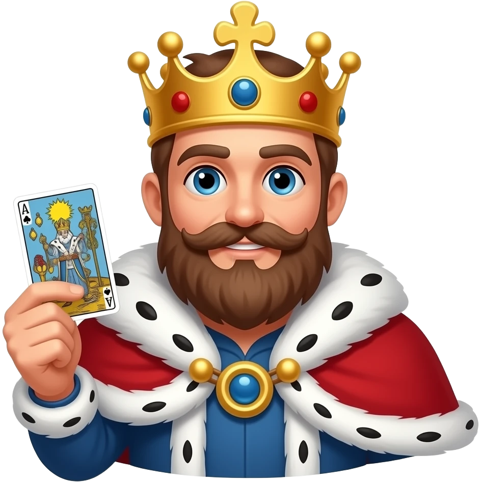 King Holding Tarot Card emoji