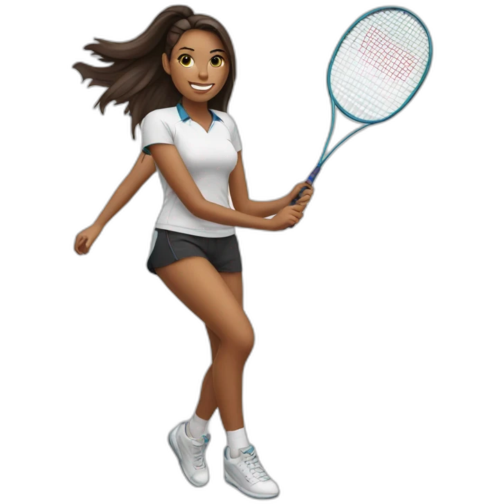 Hot girl playing badminton emoji
