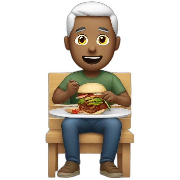 man eating kebab emoji
