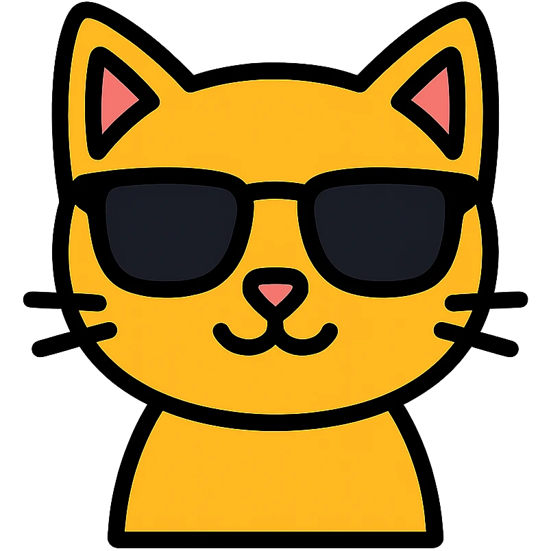 cat wearing sunglasses emoji