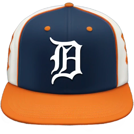 Detroit tigers baseball cap emoji