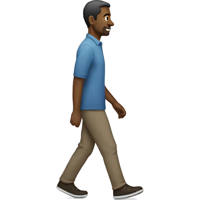 man walking facing right emoji