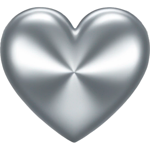 Platinum color heart emoji