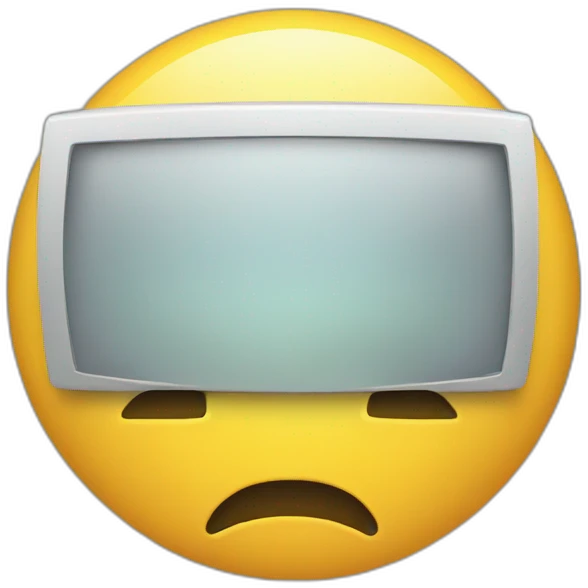 sad computer emoji