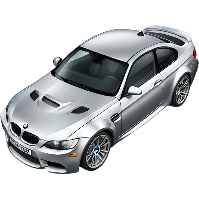 Silver bmw m3 emoji