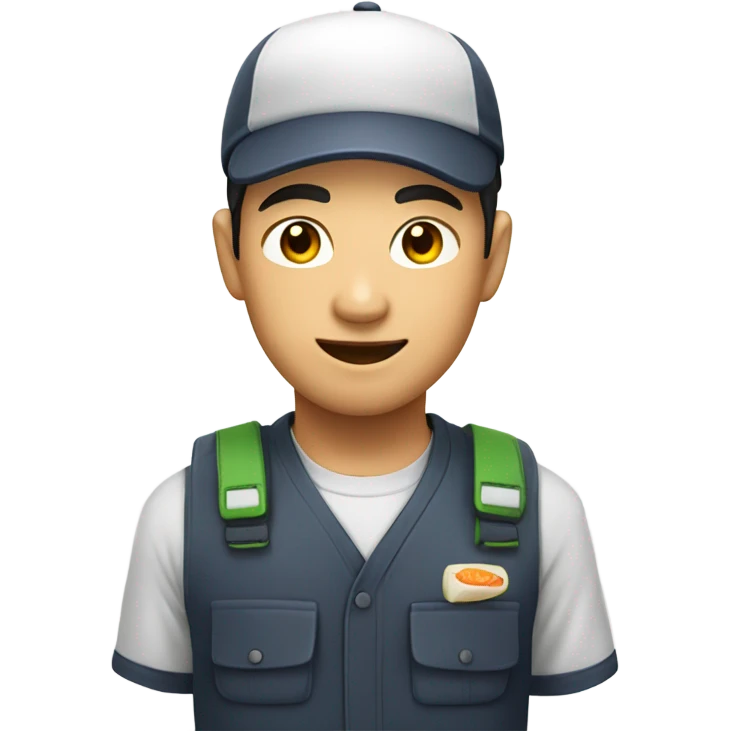 Asian fruit Delivery driver  emoji