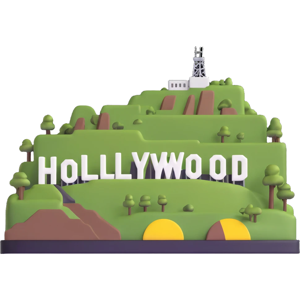Hollywood sign emoji