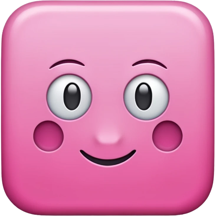 Pink square with no face emoji