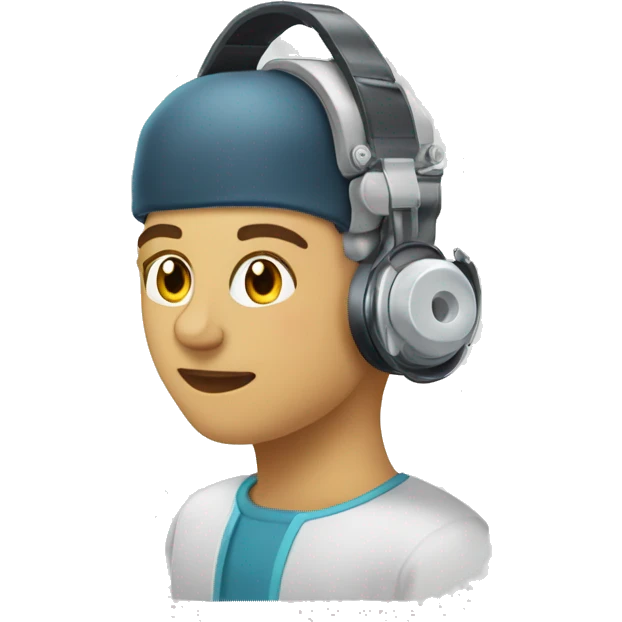 Electroencephalography headset  emoji