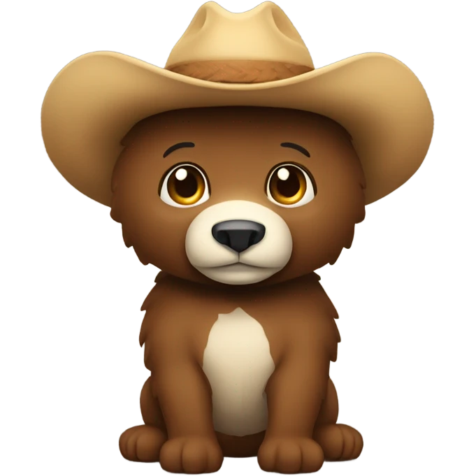 urso com chapeu de cowb emoji