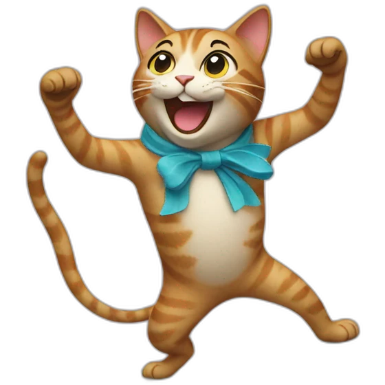 cat dancing surf emoji