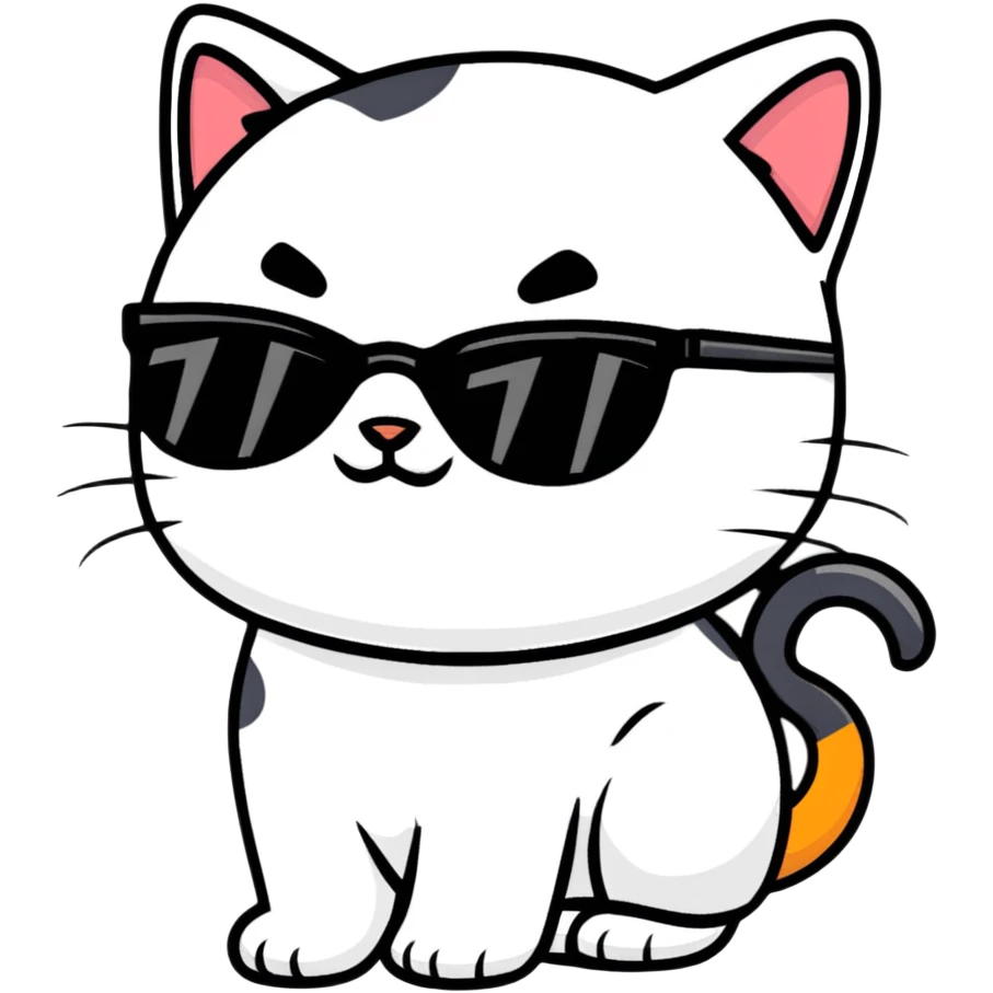 Cat with sunglasses emoji