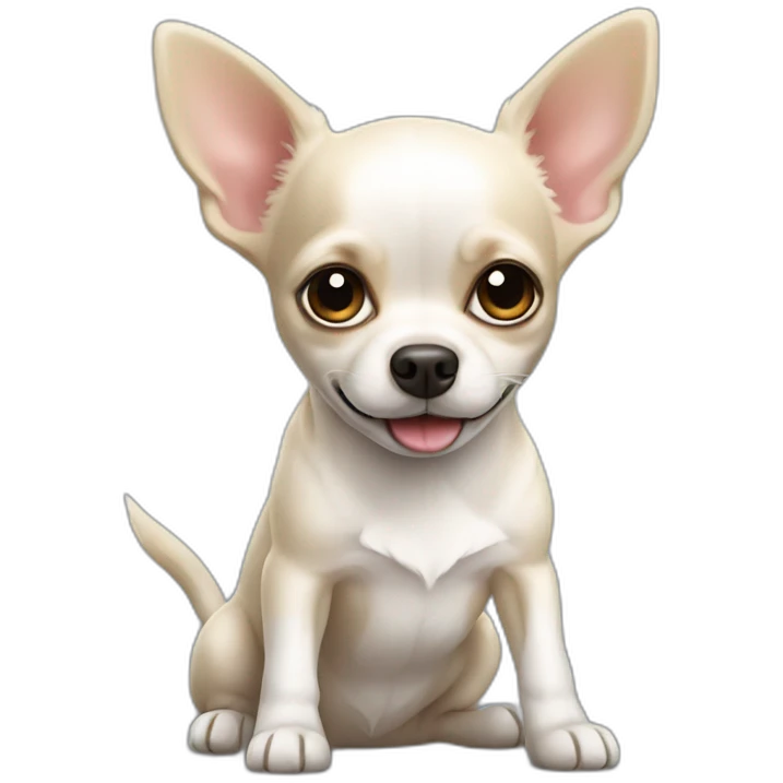 Cute Chihuahua white dog emoji