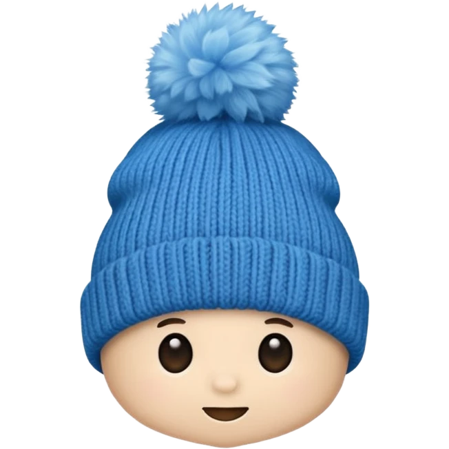beanie with A fluffy pom-pom emoji