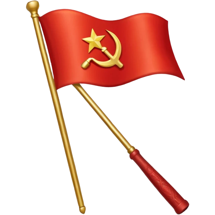 Soviet flag not on flagpole emoji
