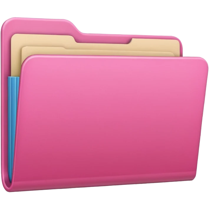 Empty pink folder emoji