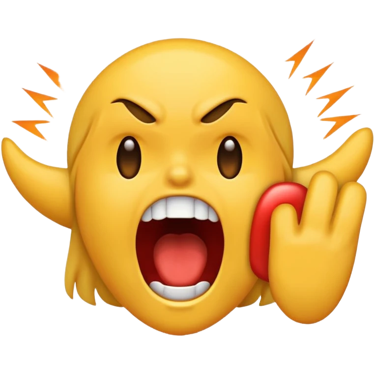 Someone screaming as loud as they can emoji