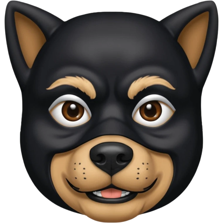 Black dog man emoji