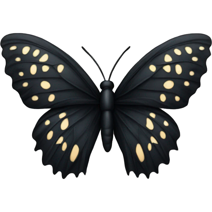 Black lace butterfly emoji