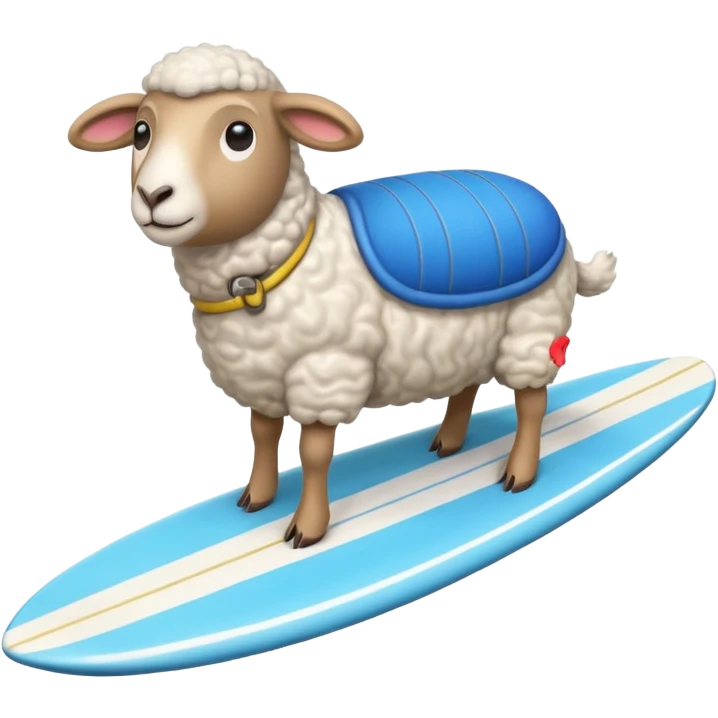 Surfing sheep  emoji