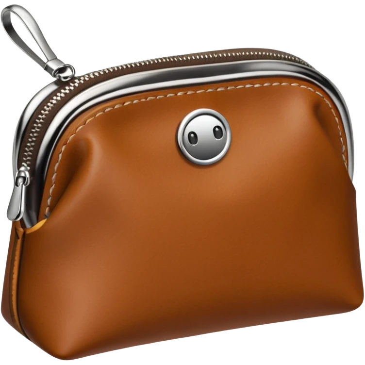 Coin purse, small, zipper  zipper emoji