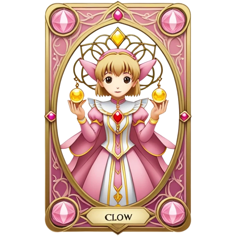 magical tarot-like card inspired by the Clow Cards from Cardcaptor Sakura emoji