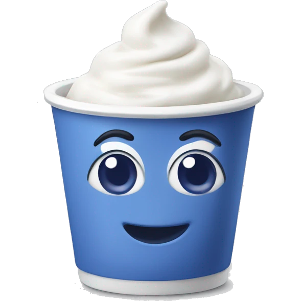 Yogurt with blueberries  emoji