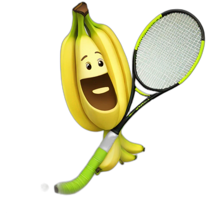 Banana won a tennis tournament emoji