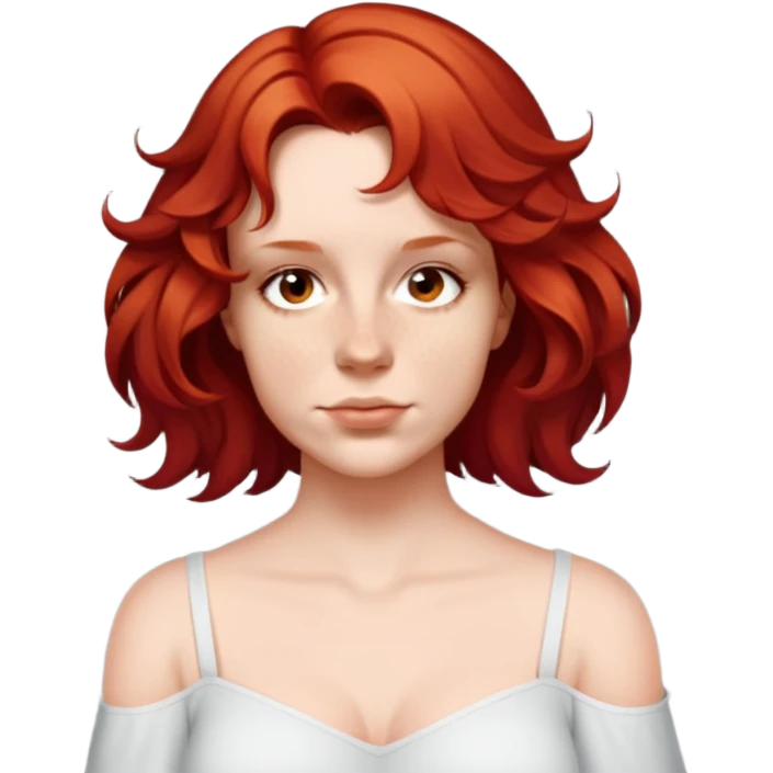 female, little-wavy hair over shoulder emoji