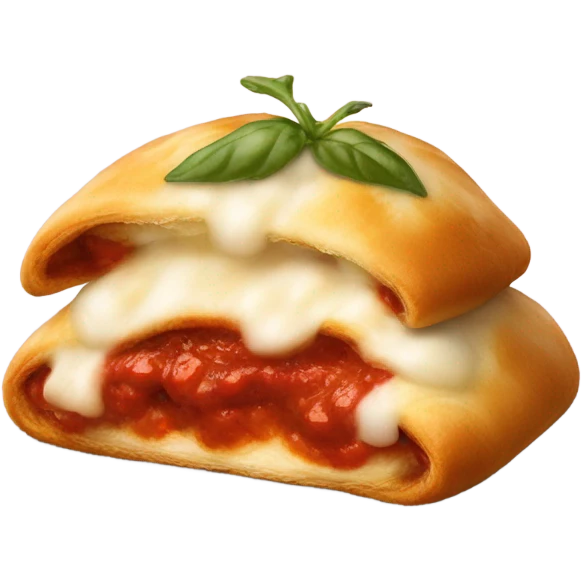 panzerotto with mozzarella and tomato sauce emoji