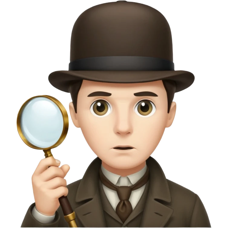 sherlock holmes holding magnifying glass emoji