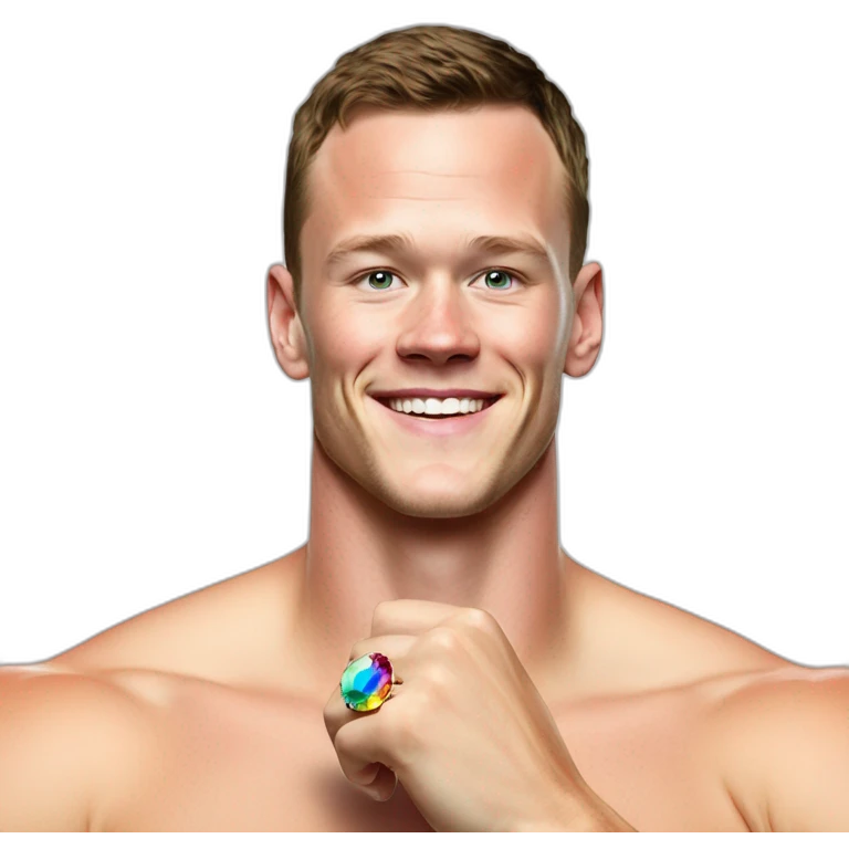 Jonathan Toews as rainbow diamond ring emoji