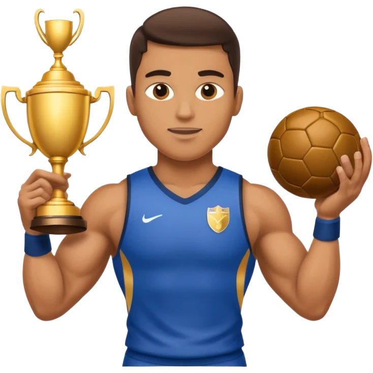 football player gold trophy emoji