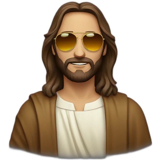Jesus with aviators emoji
