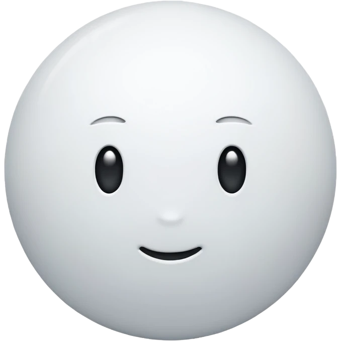 white color, no face emoji