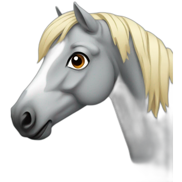 Embarrassed horse emoji