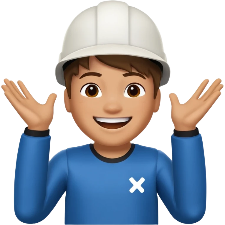 a roblox player poping emoji