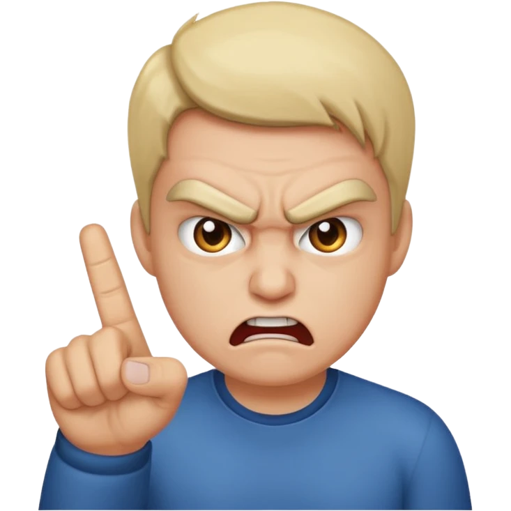 Angry face flipping off emoji
