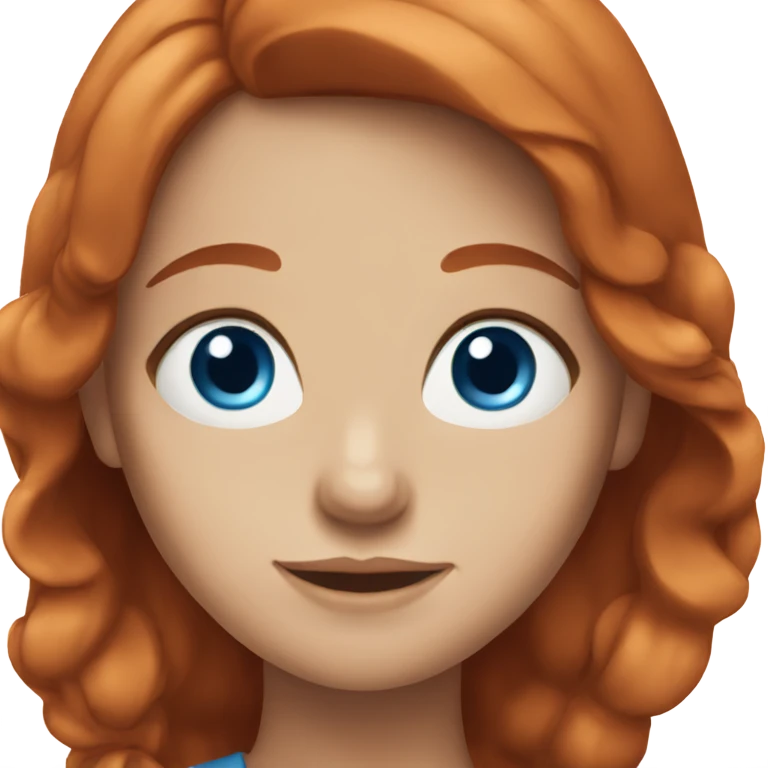 Redhead girl with blue eyes emoji