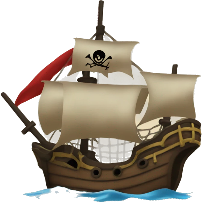 pirate flag with degod on it emoji