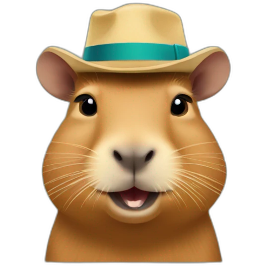 Capybara with hat  emoji