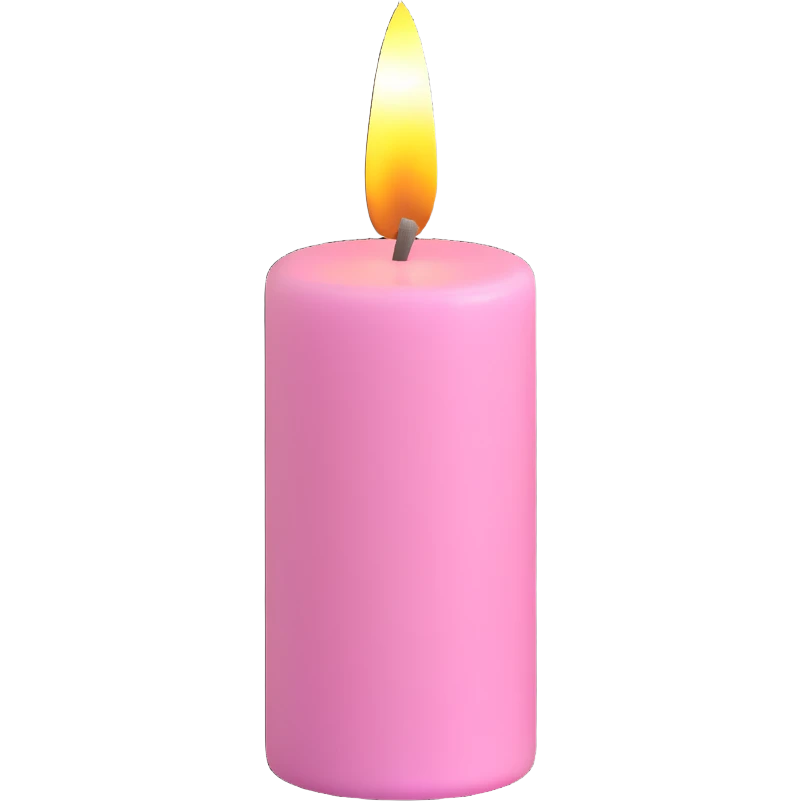 Light pink candle emoji