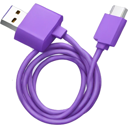 Purple usb cable emoji