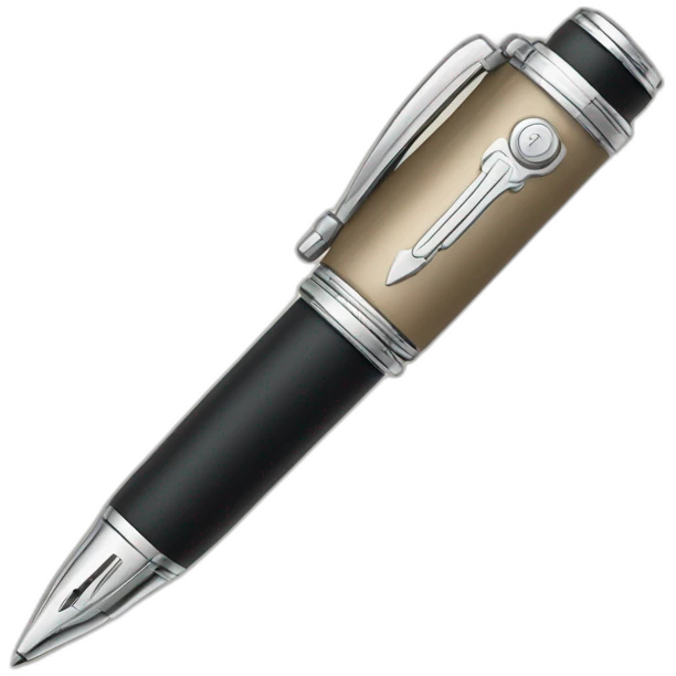 montblanc pen icon flat color emoji
