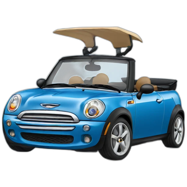 blue convertible mini cooper emoji