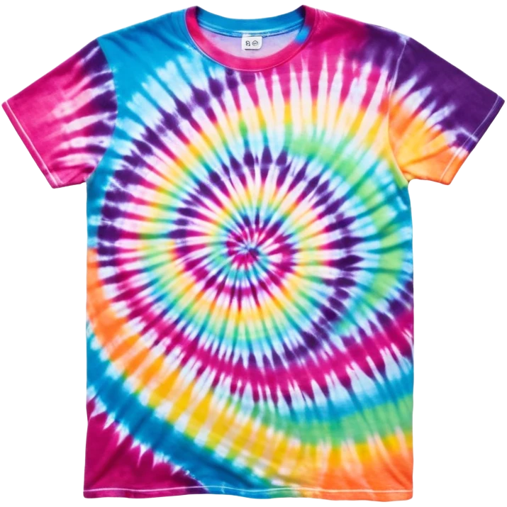 tie-dye graphic tee shirt emoji
