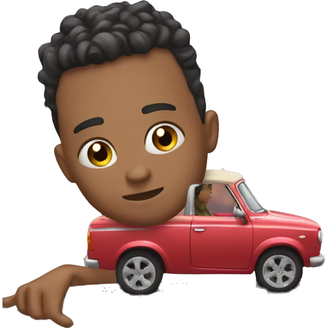 falling in love with the car emoji